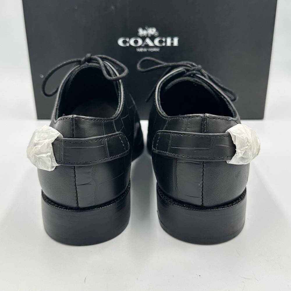 Coach Waverly Patchwork Oxfords Black Leather Suede wmns Size 6B Business - Picture 8 of 13